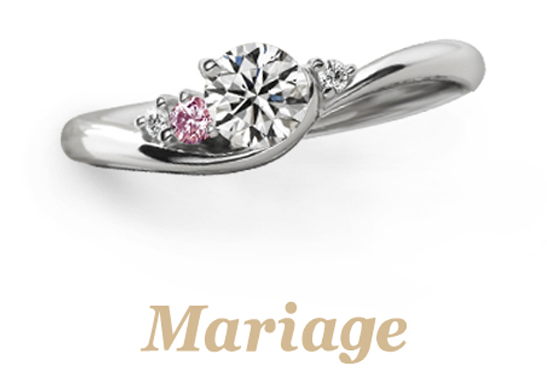 【大阪】婚約指輪、ピンクダイヤで2人だけの特別なアレンジ…Mariage…